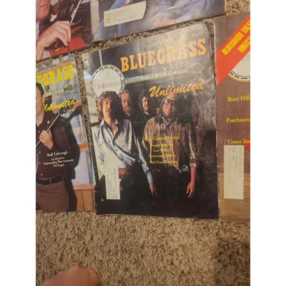 Lot Of 9 1970s Bluegrass Unlimited Magazines 1978